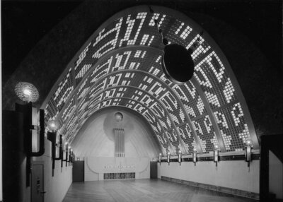 Haus Atlantis, Himmelssaal Totale nNW mit Licht 1931-44