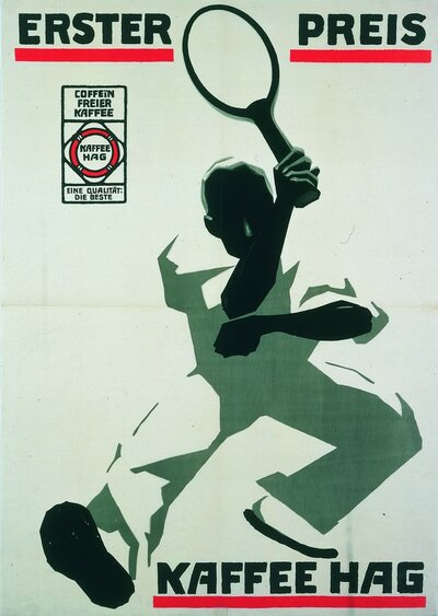 50_5 HAG-Plakat Tennisspieler 1925 (Eduard Scotland)