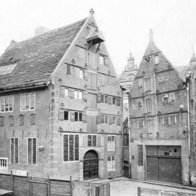 Böttcherstraße vor 1923, Nr. 6 und Nr. 4 1916-22 (aus Bremen und seine Bauten)