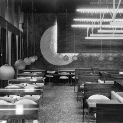 Haus Atlantis, Restaurant Martini im EG, Raum 1 nN, Umbau Uhde u Welp 1964