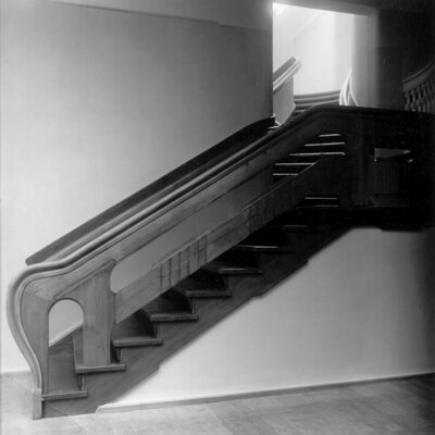 PBM-Haus vor 1944, Innen, Treppe aus Saal 1 ins 1 OG nN